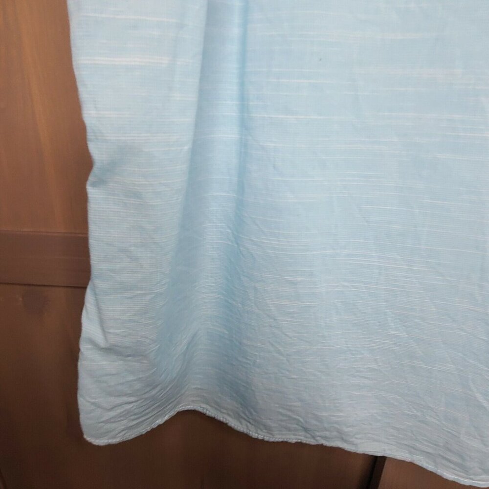 Cremieux Shirt Large Mens Light Blue Houndstooth Button Up Short Sleeve Cotton - Picture 9 of 12